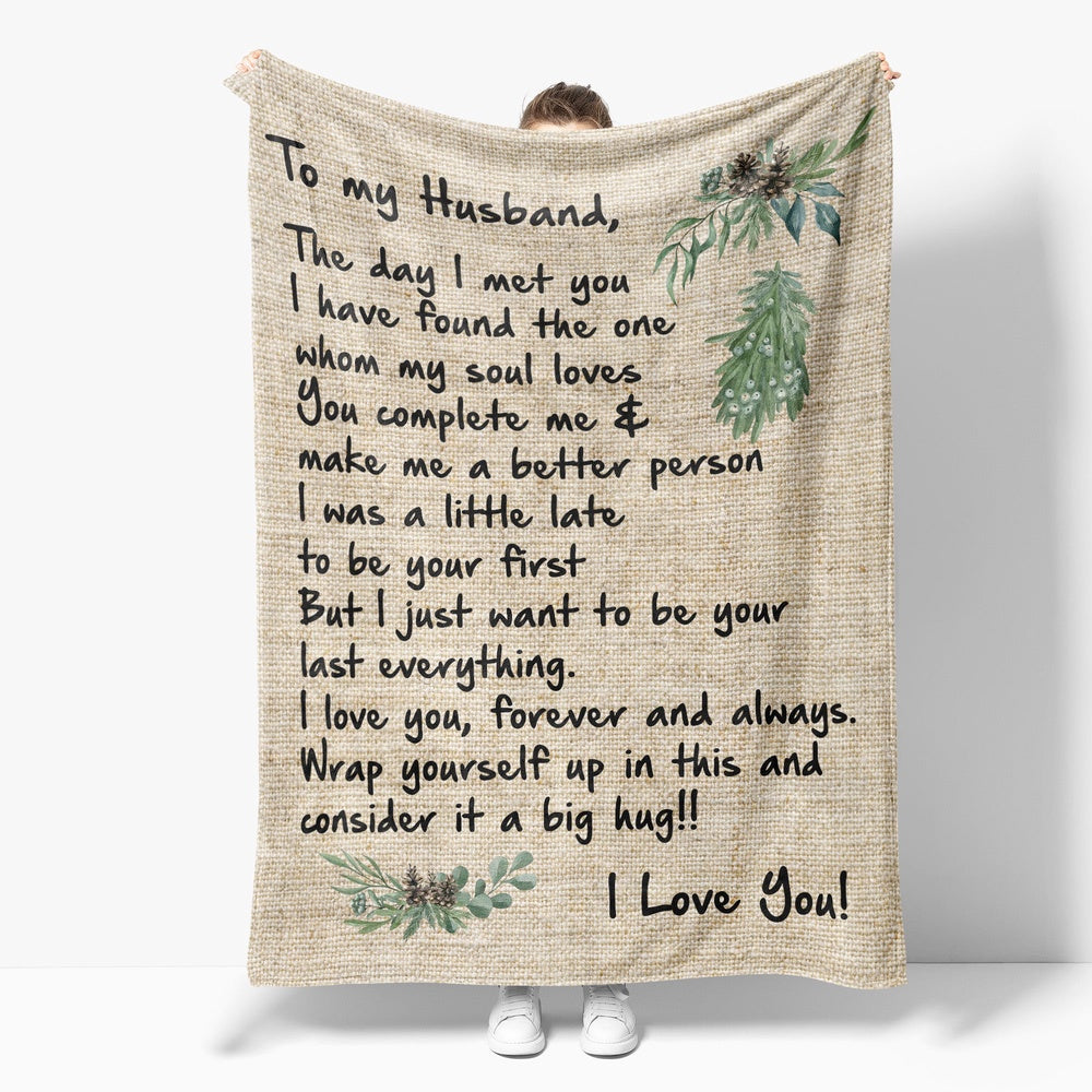 Blanket Gift For Husband, Gift Ideas For Husband, The Day I Met You Blanket, Christmas Blanket