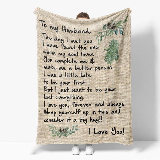 Blanket Gift For Husband, Gift Ideas For Husband, The Day I Met You Blanket, Christmas Blanket
