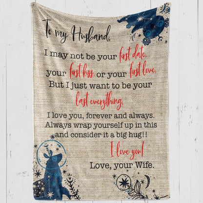 Blanket Gift For Husband, Gifts For Men, Your First Date Blanket, Christmas Blanket