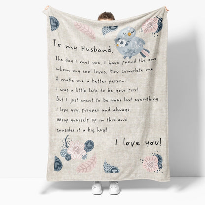 Blanket Gift For Husband, Romantic Birthday Gifts For Him, Day I Met You Blanket, Christmas Blanket