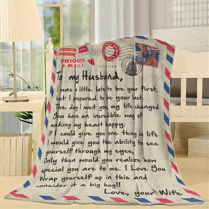 Blanket Gift For Husband, Valentines Day Gifts For Him, I Say I Love You Blanket, Christmas Blanket