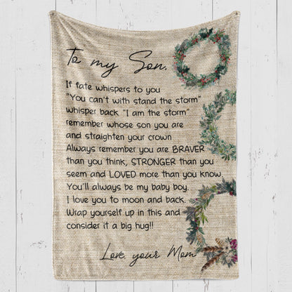 Blanket Gift For Son, Graduation Gift Ideas For Son, Letter To My Son Blanket, Christmas Blanket