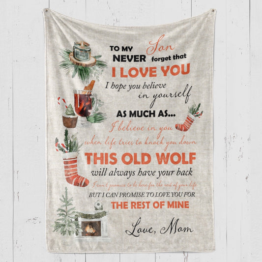 Blanket Gift For Son, Sentimental Gifts For My Son, I Love You Blanket, Christmas Blanket