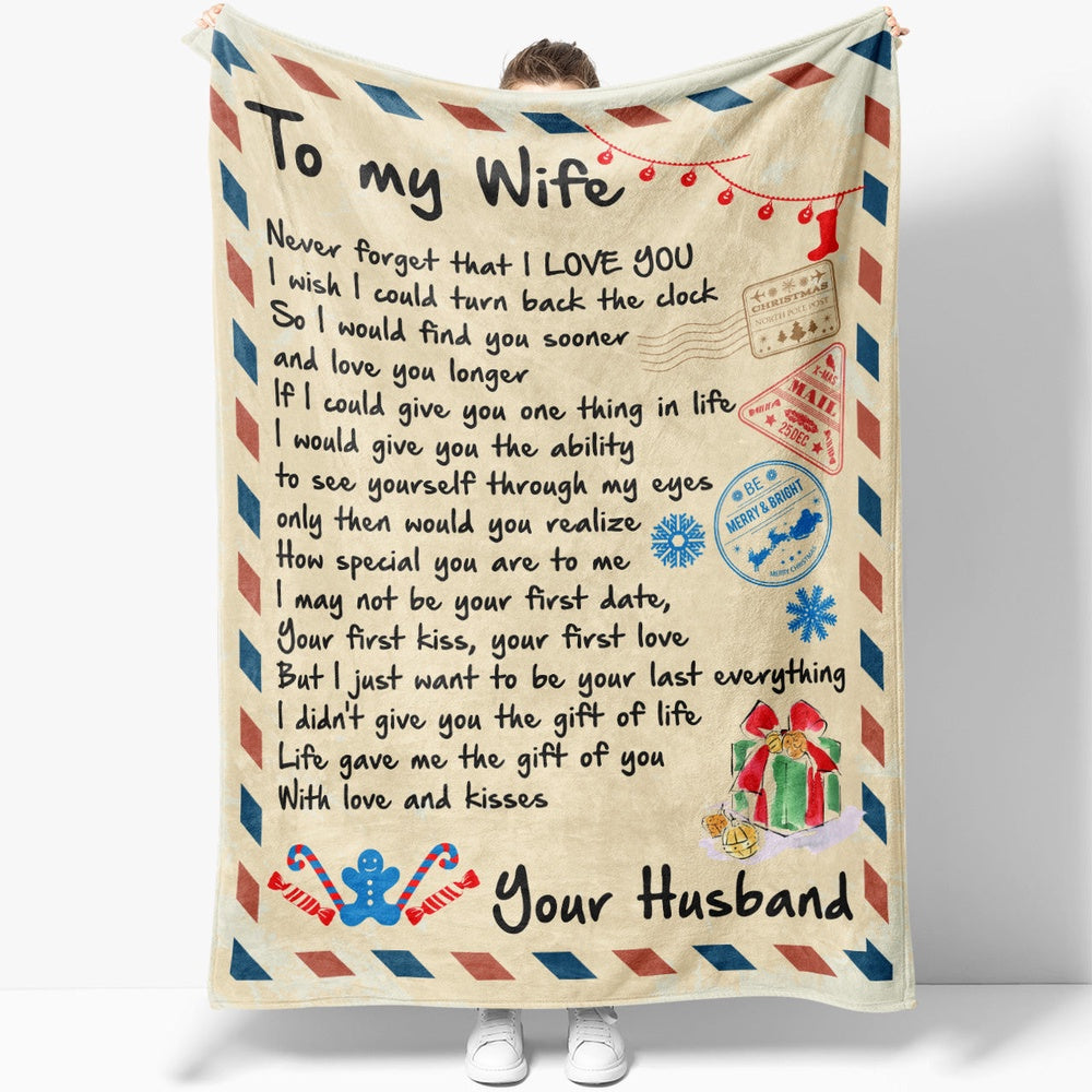 Blanket Gift For Wife, Christmas Gifts For Her, Christmas Gift Ideas For Wife, You Are My Life Blanket, Christmas Blanket