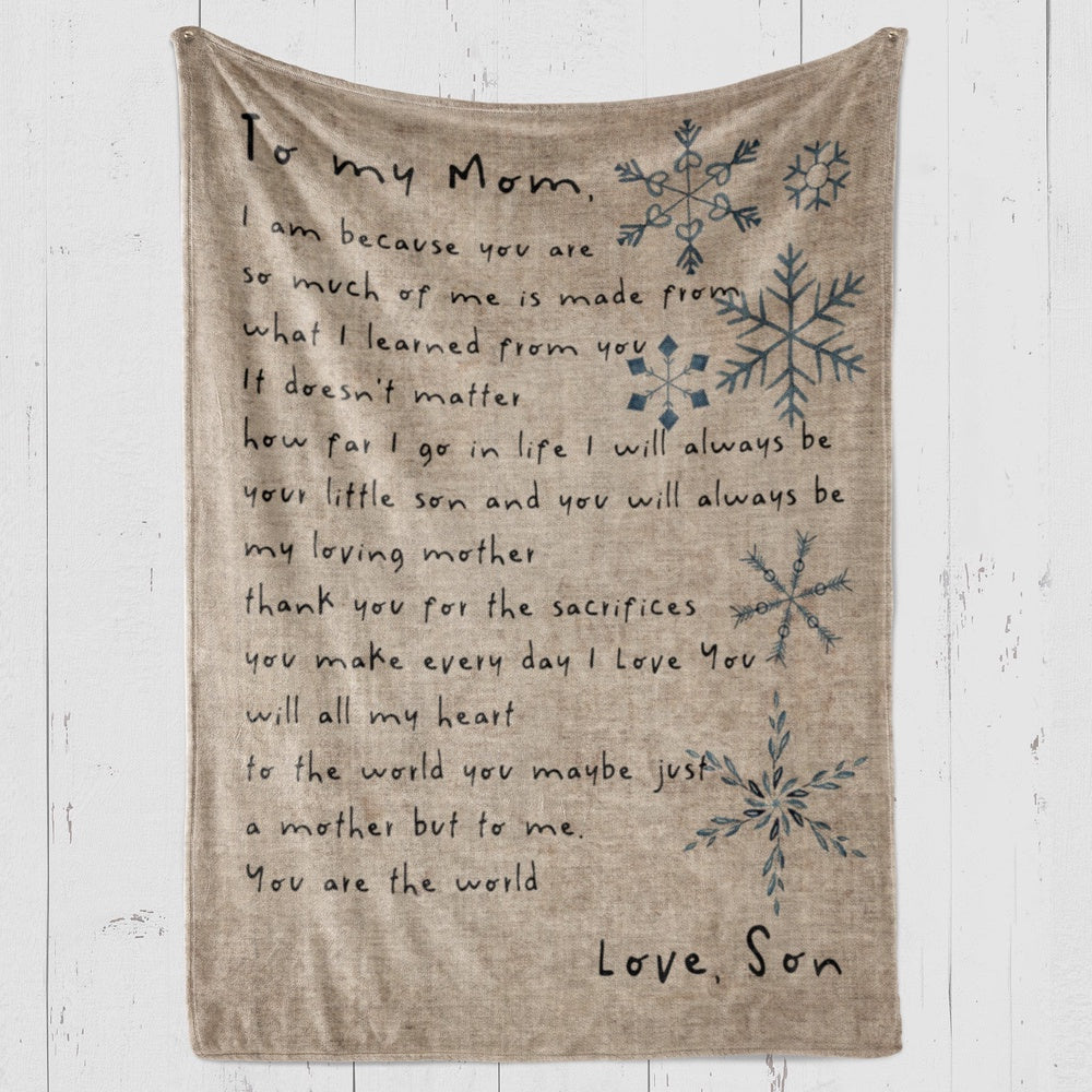 Blanket Gift Ideas For Mom, Christmas Gifts For Mom From Son, I Am Blanket, Christmas Blanket