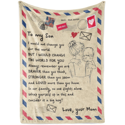 Blanket Gift Ideas For Son, High School Graduation Gifts For Son, Not Change You Blanket, Christmas Blanket