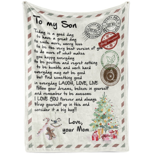 Blanket Gift Ideas For Son, Sentimental Gifts For My Son, A Good Day Blanket, Christmas Blanket