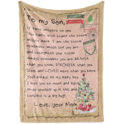 Blanket Gift Ideas For Son, Sentimental Gifts For My Son, Fate Whispers Blanket, Christmas Blanket