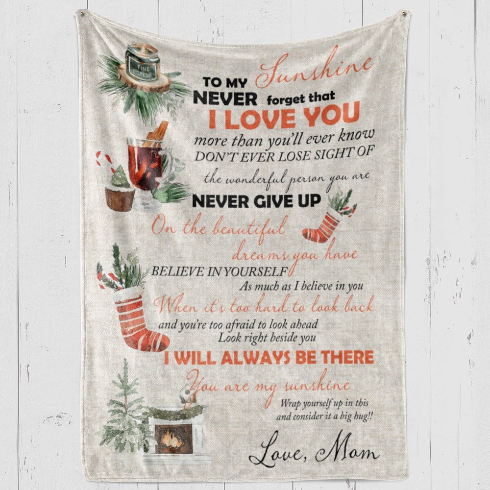 Blanket Gifts For Adult Daughter, Mother And Daughter Gifts, I Love You More Blanket, Christmas Blanket