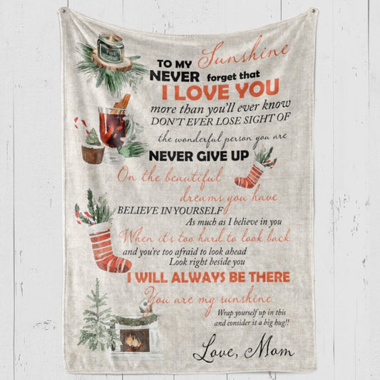 Blanket Gifts For Adult Daughter, Mother And Daughter Gifts, I Love You More Blanket, Christmas Blanket