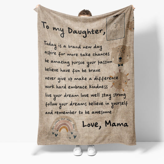 Blanket Gifts For Adult Daughter, Mother And Daughter Gifts, Today Is A Blanket, Christmas Blanket