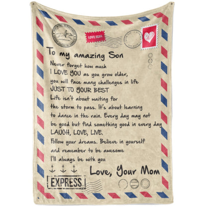 Blanket Gifts For Sons From Mothers, Christmas Gifts For Son, I Love You Blanket, Christmas Blanket