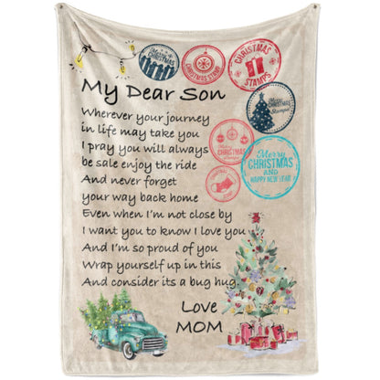 Blanket Gifts For Sons From Mothers, Christmas Gifts For Son, Your Journey Blanket, Christmas Blanket