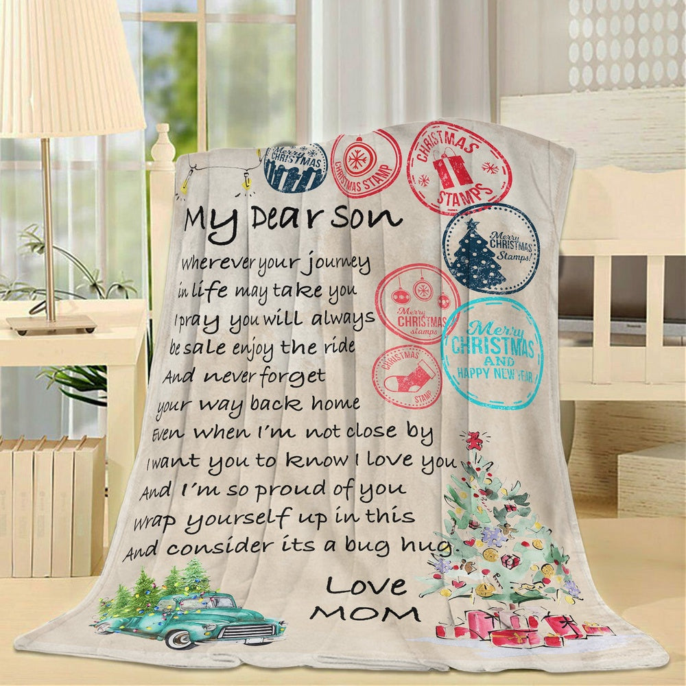 Blanket Gifts For Sons From Mothers, Christmas Gifts For Son, Your Journey Blanket, Christmas Blanket
