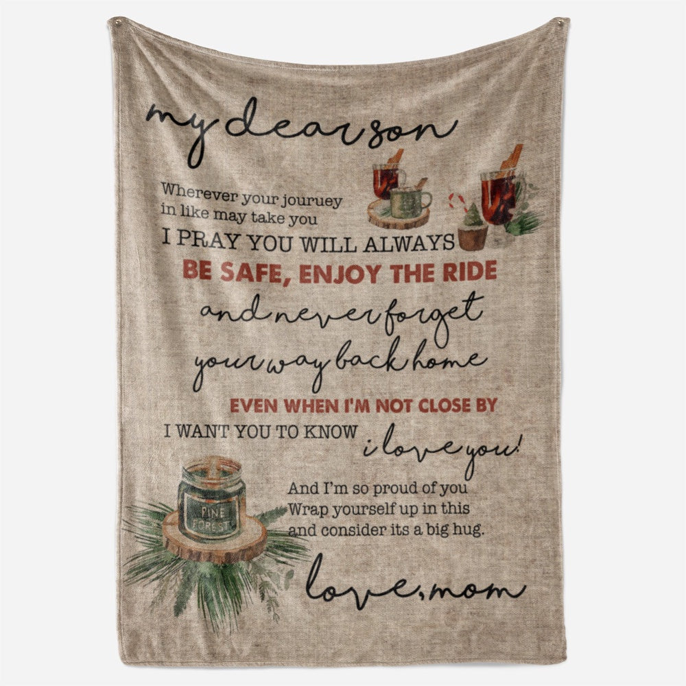 Blanket Gifts For Sons From Mothers, Gifts For Adult Son, Your Journey Blanket, Christmas Blanket