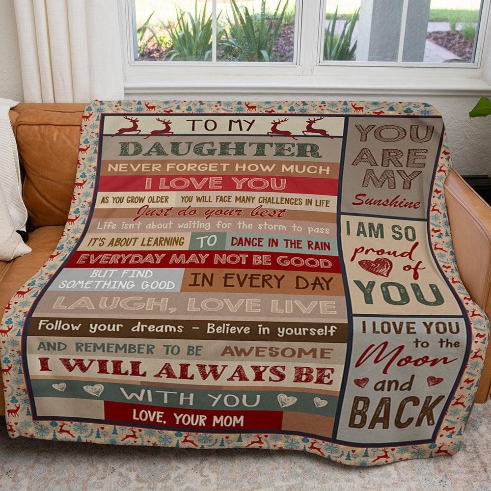 Blanket Graduation Gift For Daughter, Dance In The Rain Blanket, Christmas Blanket