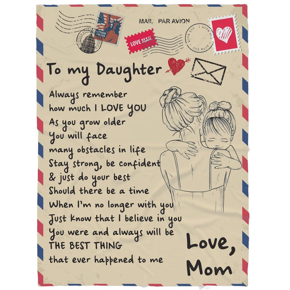 Blanket Graduation Gift For Daughter, Personalized Gifts For Daughter, How Much I Love You Blanket, Christmas Blanket