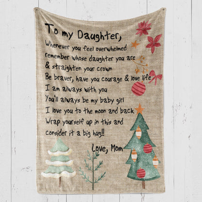 Blanket Graduation Gift For Daughter, Personalized Gifts For Daughter, I Am Always With You Blanket, Christmas Blanket