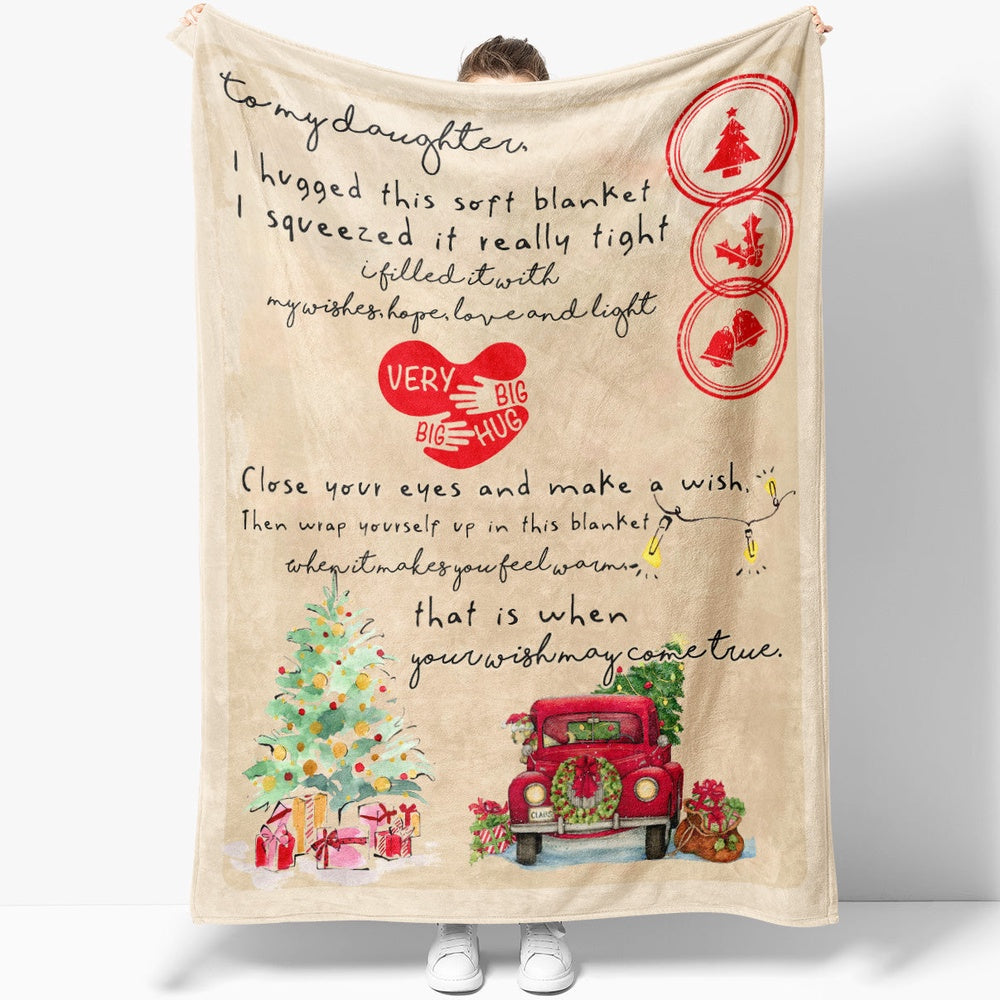 Blanket Mother Daughter Gifts Ideas, Make A Wish Comes True Blanket, Christmas Blanket