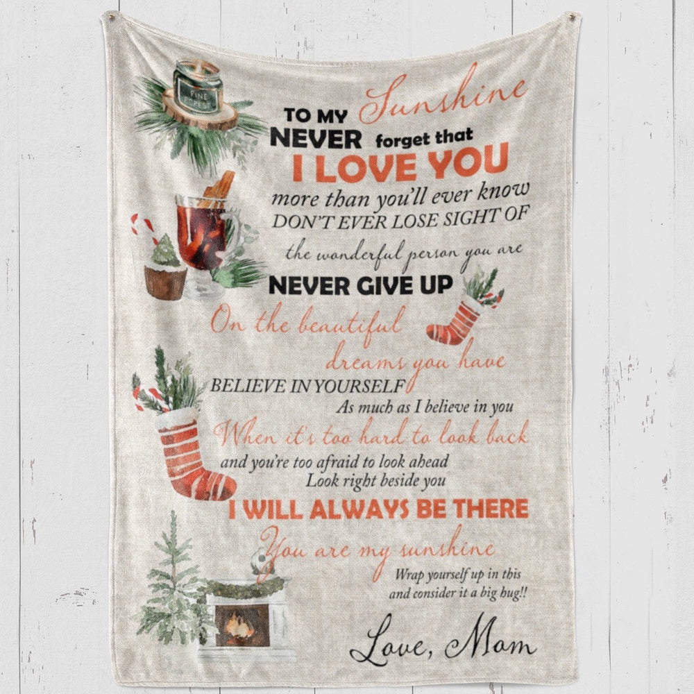 Blanket Mother Daughter Gifts Ideas, Mother And Daughter Gifts, I Love You More Blanket, Christmas Blanket