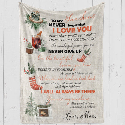 Blanket Mother Daughter Gifts Ideas, Mother And Daughter Gifts, I Love You More Blanket, Christmas Blanket