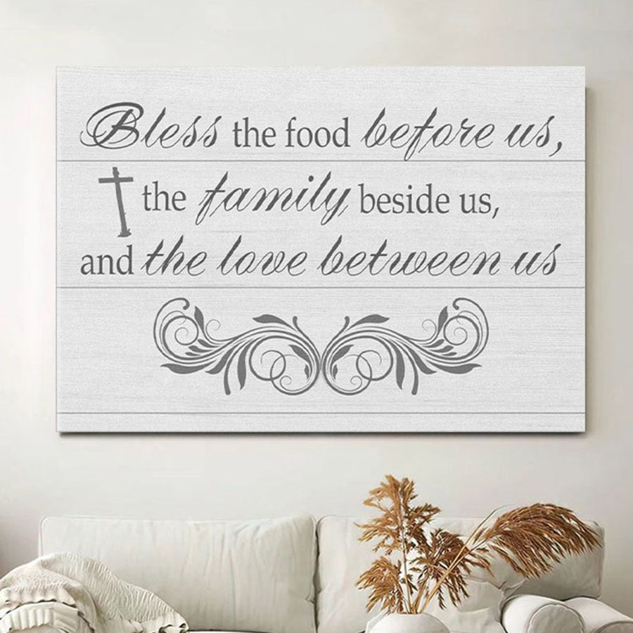 Bless The Food Before Us Canvas Wall Art - Christian Wall Art - Christian Wall Decor