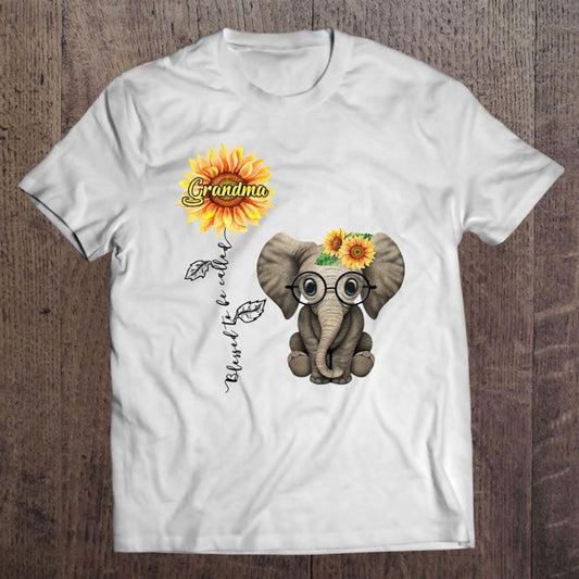 Blessed To Be Called Grandma Hippie Elephant Mother's Day T Shirt, Mother's Day Shirt, Gift For Mom, Shirt For Mom
