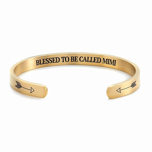 Blessed To Be Called Mimi Personalized Cuff Bracelet, Christian Bracelet For Women, Bible Verse Bracelet, Christian Jewelry