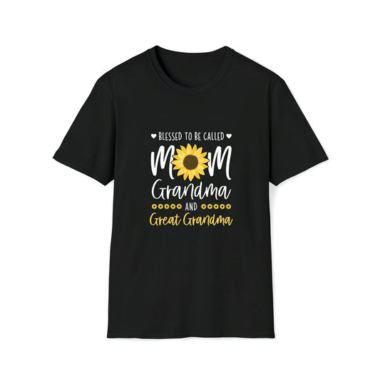Blessed To Be Called Mom Grandma And Great Grandma Sunflower Premium T Shirt, Mother's Day Premium T Shirt, Mother's Day Gift, Mom Shirt