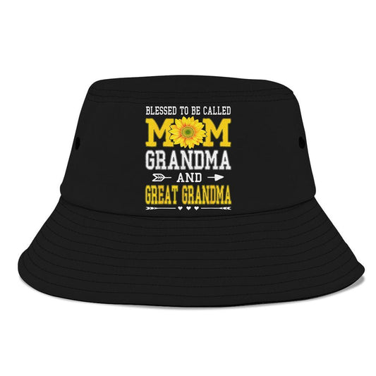 Blessed To Be Called Mom Grandma Great Grandma Bucket Hat, Mother's Day Bucker Hat, Mother's Day Gift, Women's Sun Hats