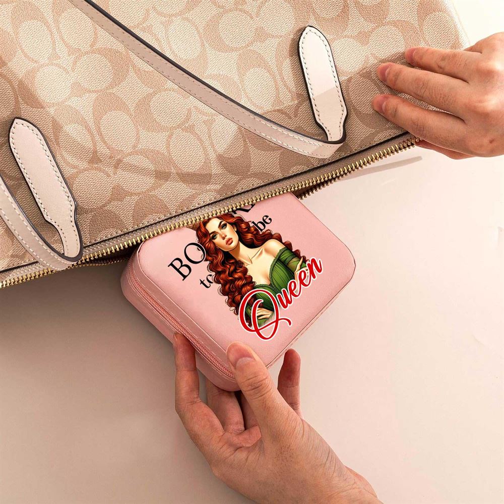 Born To Be Queen Jewelry Box, Gift For Mother's Day, Mother's Day Jewelry Case, Gift For Her