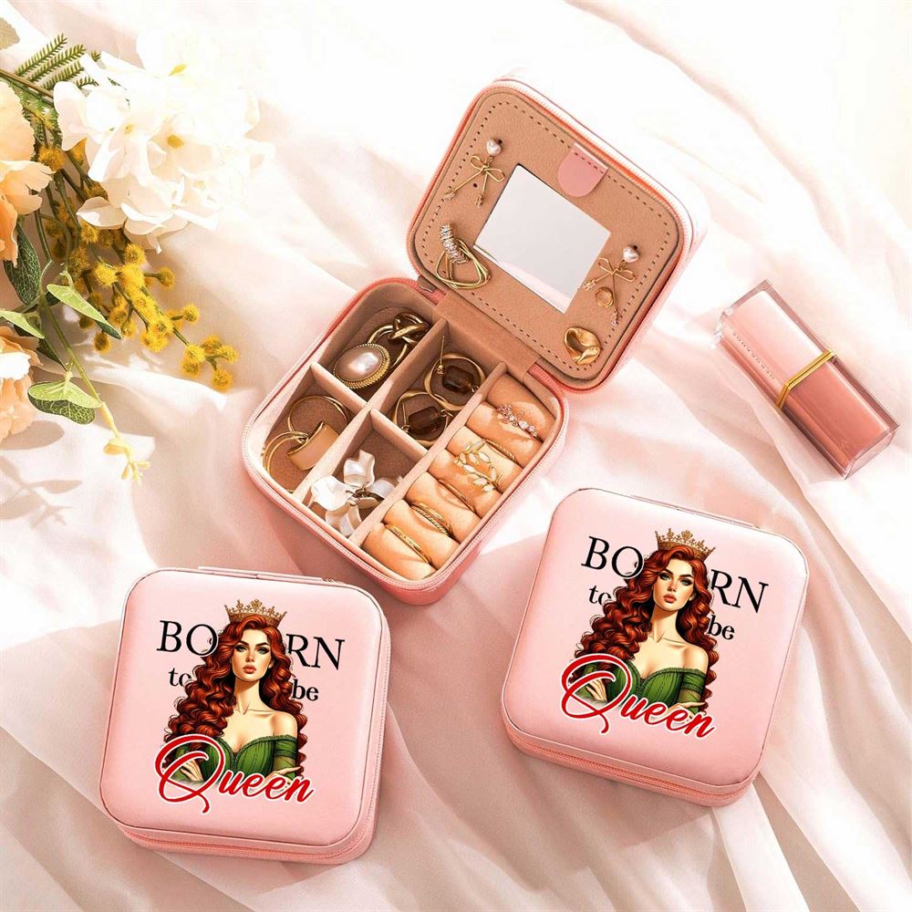 Born To Be Queen Jewelry Box, Gift For Mother's Day, Mother's Day Jewelry Case, Gift For Her