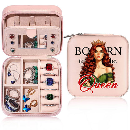 Born To Be Queen Jewelry Box, Gift For Mother's Day, Mother's Day Jewelry Case, Gift For Her