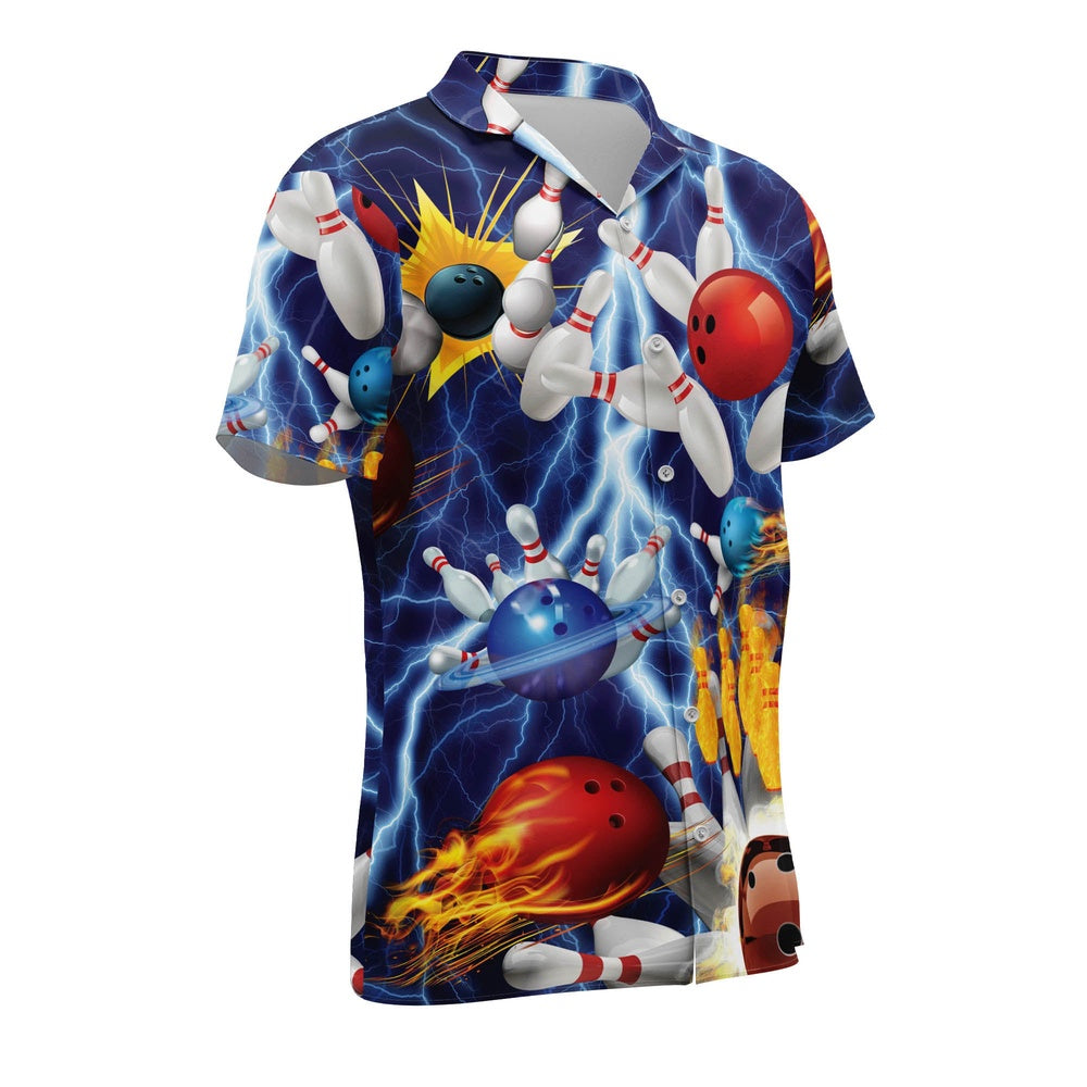 Bowling Hawaiian Shirt, Bowling Hawaiian Shirt Men And Women, Button Down Bowling Shirts, Bowling Shirts