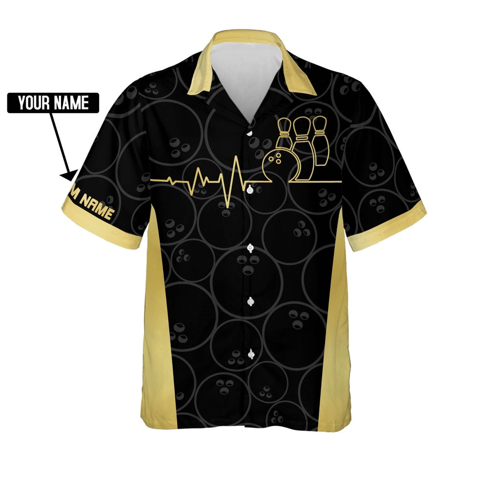 Bowling Hawaiian Shirt, Button-Down Aloha Hawaiian Shirt, Custom Bowling Team Shirts