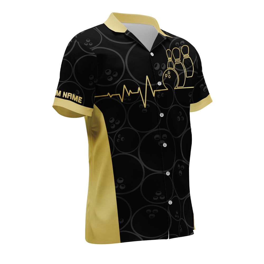 Bowling Hawaiian Shirt, Button-Down Aloha Hawaiian Shirt, Custom Bowling Team Shirts