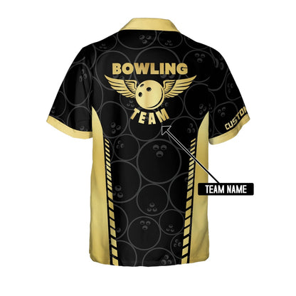 Bowling Hawaiian Shirt, Button-Down Aloha Hawaiian Shirt, Custom Bowling Team Shirts