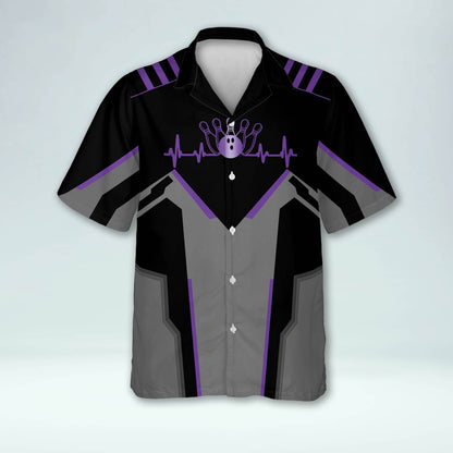 Bowling Hawaiian Shirt, Button-Up Hawaiian Shirt, Custom Bowling Team Shirts