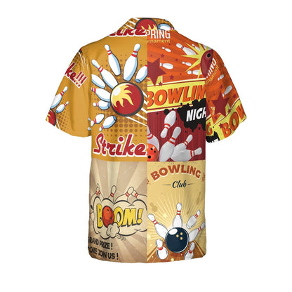Bowling Hawaiian Shirt, Funny Bowling Hawaiian Shirts, Button Down Bowling Shirts, Bowling Shirts