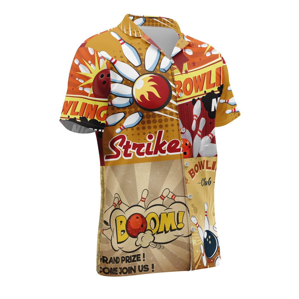 Bowling Hawaiian Shirt, Funny Bowling Hawaiian Shirts, Button Down Bowling Shirts, Bowling Shirts