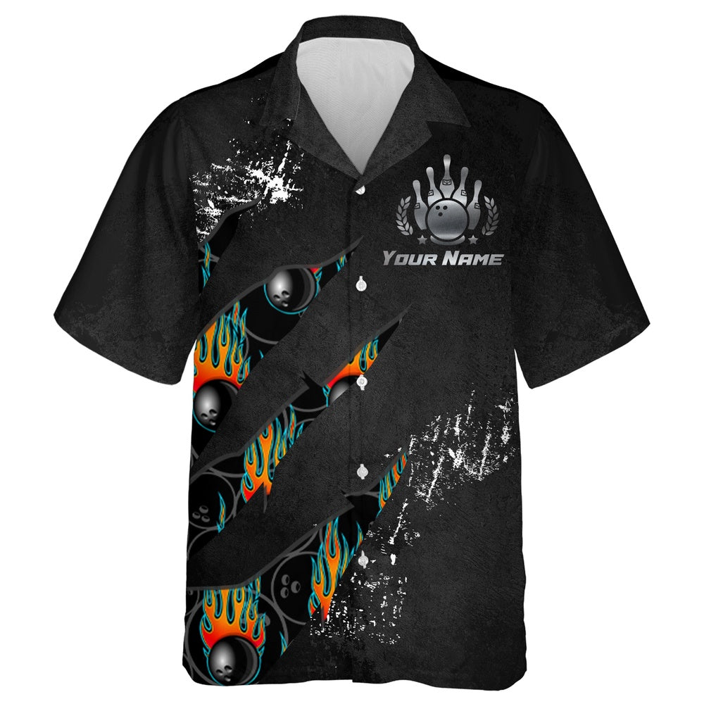 Bowling Hawaiian Shirt, Men Women, Strike Bowlers Jersey Short Sleeve Button-Down Cool Shirt, Custom Bowling Team Shirts