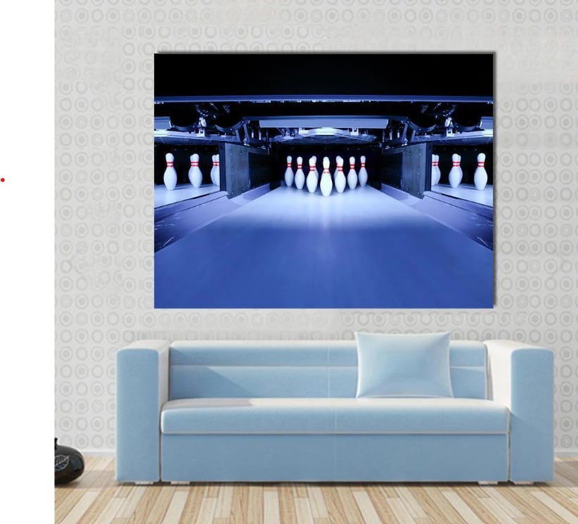 Bowling Pins Canvas Wall Art Decor