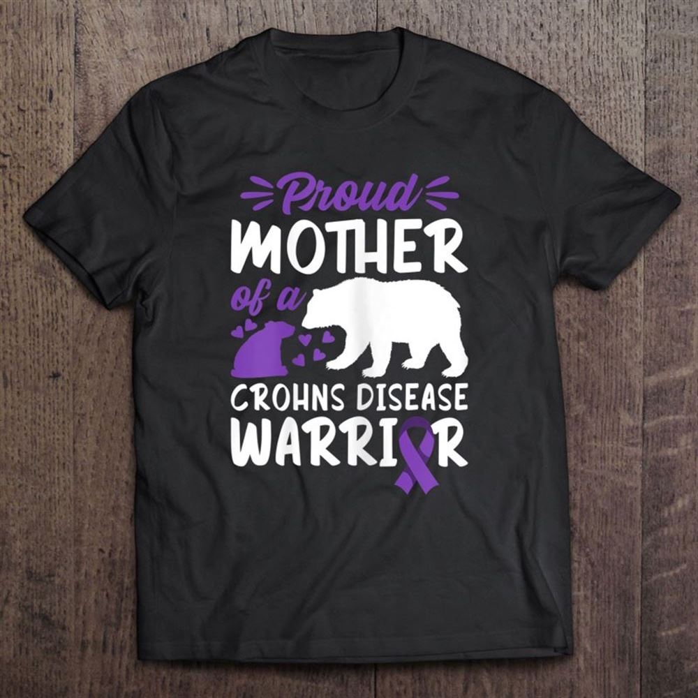 Brave I Mother I Crohn's Ibd Awareness Ribbon - Bear T Shirt, Mother's Day Shirt, Gift For Mom, Shirt For Mom