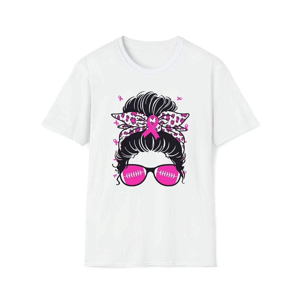 Breast Cancer Awareness Survivor Football Mom Girls Premium T Shirt, Mother's Day Premium T Shirt, Mom Shirt