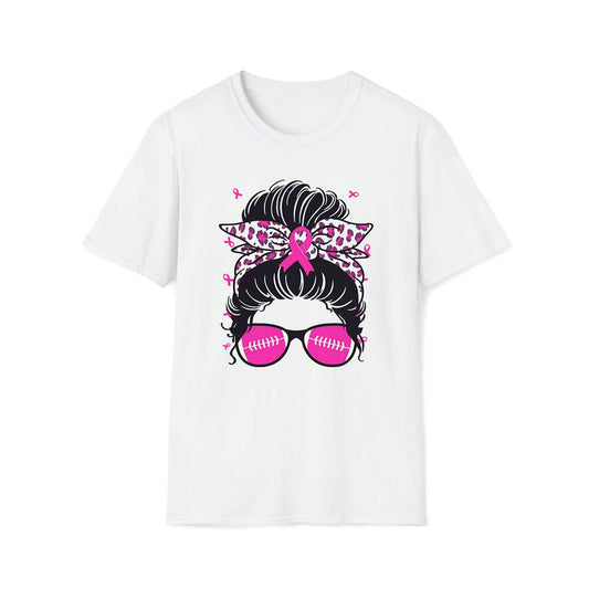 Breast Cancer Awareness Survivor Football Mom Girls Premium T Shirt, Mother's Day Premium T Shirt, Mom Shirt