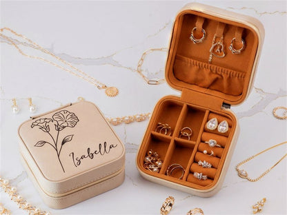 Bridesmaid Gift, Personalized Gifts For Her, Mother's Day Jewelry Case