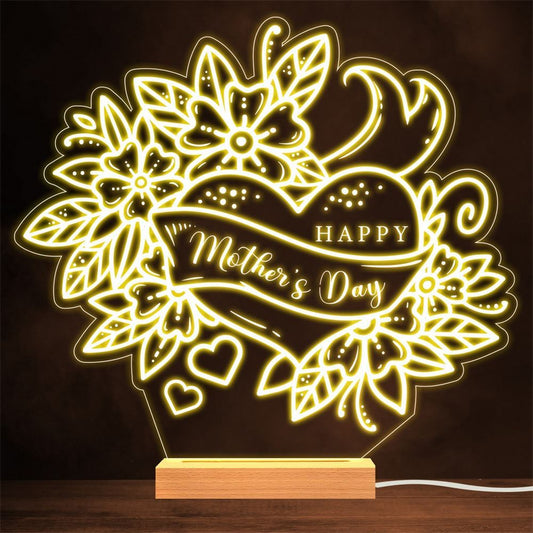 Bust Mum Ever Sunflower Mother's Day Gift Lamp Night Light, Mother's Day Night Lights For Bedroom