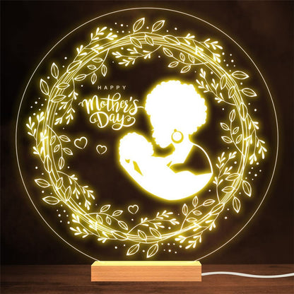 Butterflies And Hearts Poem For mother Gift Lamp Night Light, Mother's Day Night Lights For Bedroom