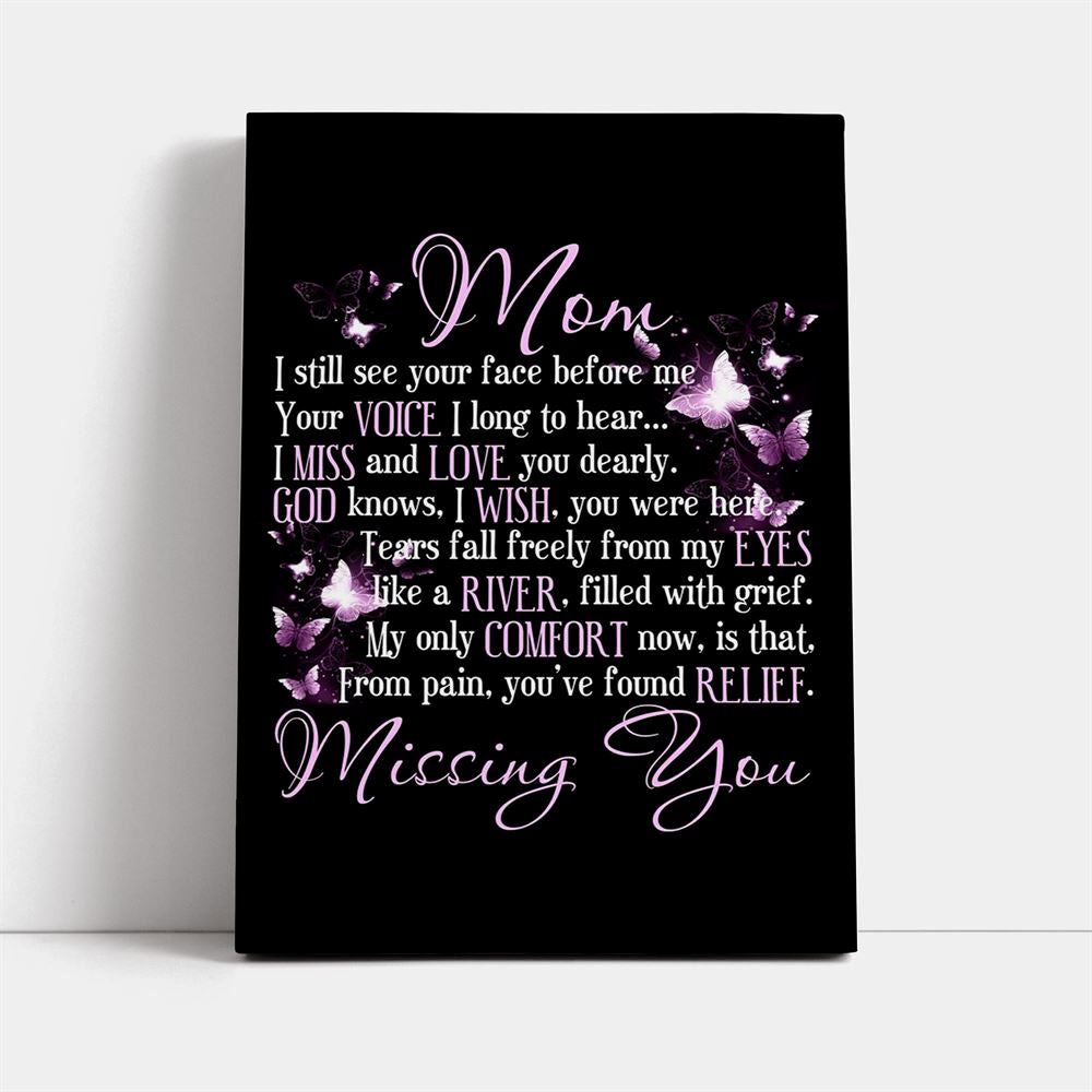 Butterfly I Still See You Mom Insects Bugs Lovers Canvas, Mother's Day Canvas Art, Gift For Mom, Birthday Gift, Mother's Day Wall Art