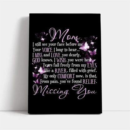 Butterfly I Still See You Mom Insects Bugs Lovers Canvas, Mother's Day Canvas Art, Gift For Mom, Birthday Gift, Mother's Day Wall Art